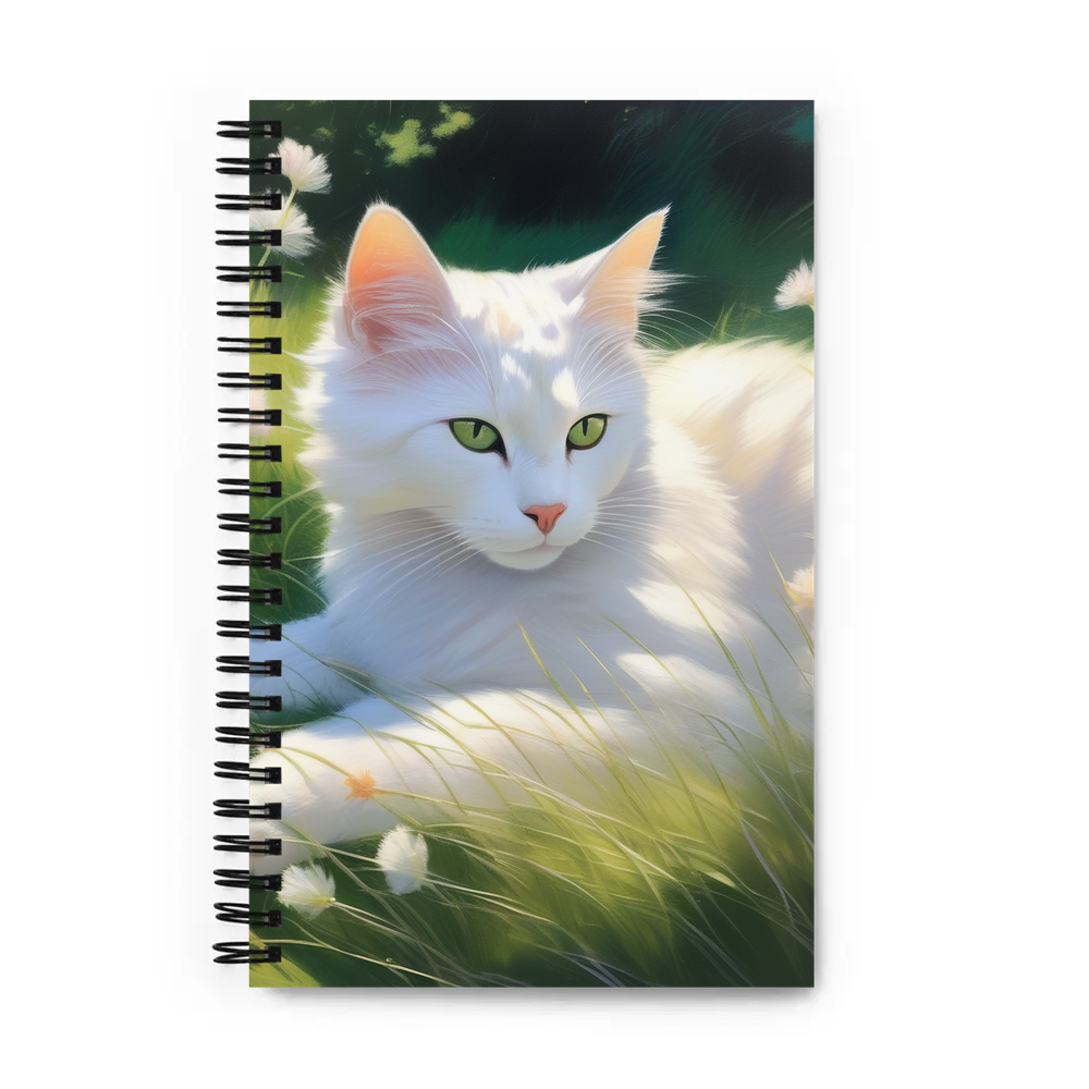 PugMug Custom White Companion Cat Spiral Notebook