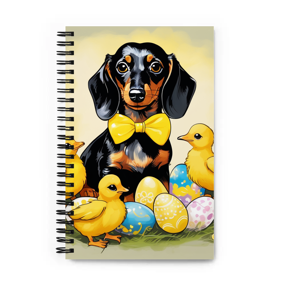 PugMug Custom Black Dachshund Spiral Notebook