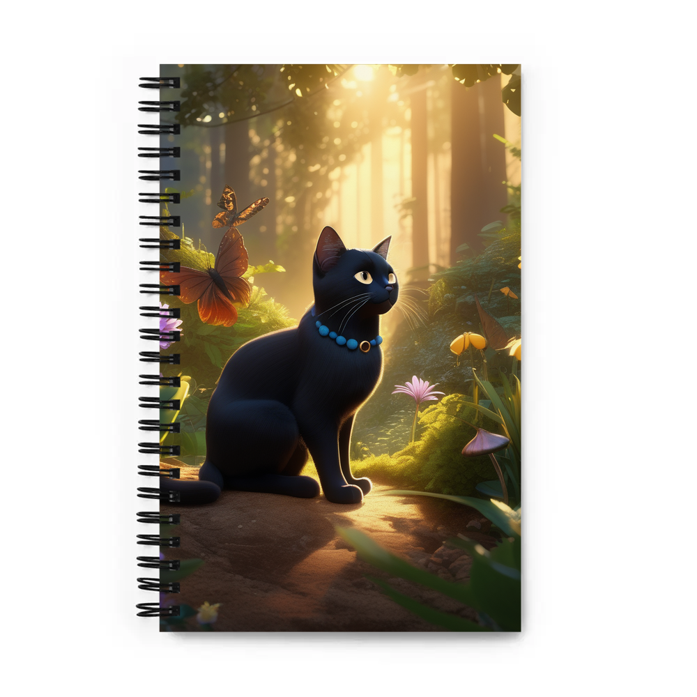 PugMug Custom Black Exotic Cat Spiral Notebook
