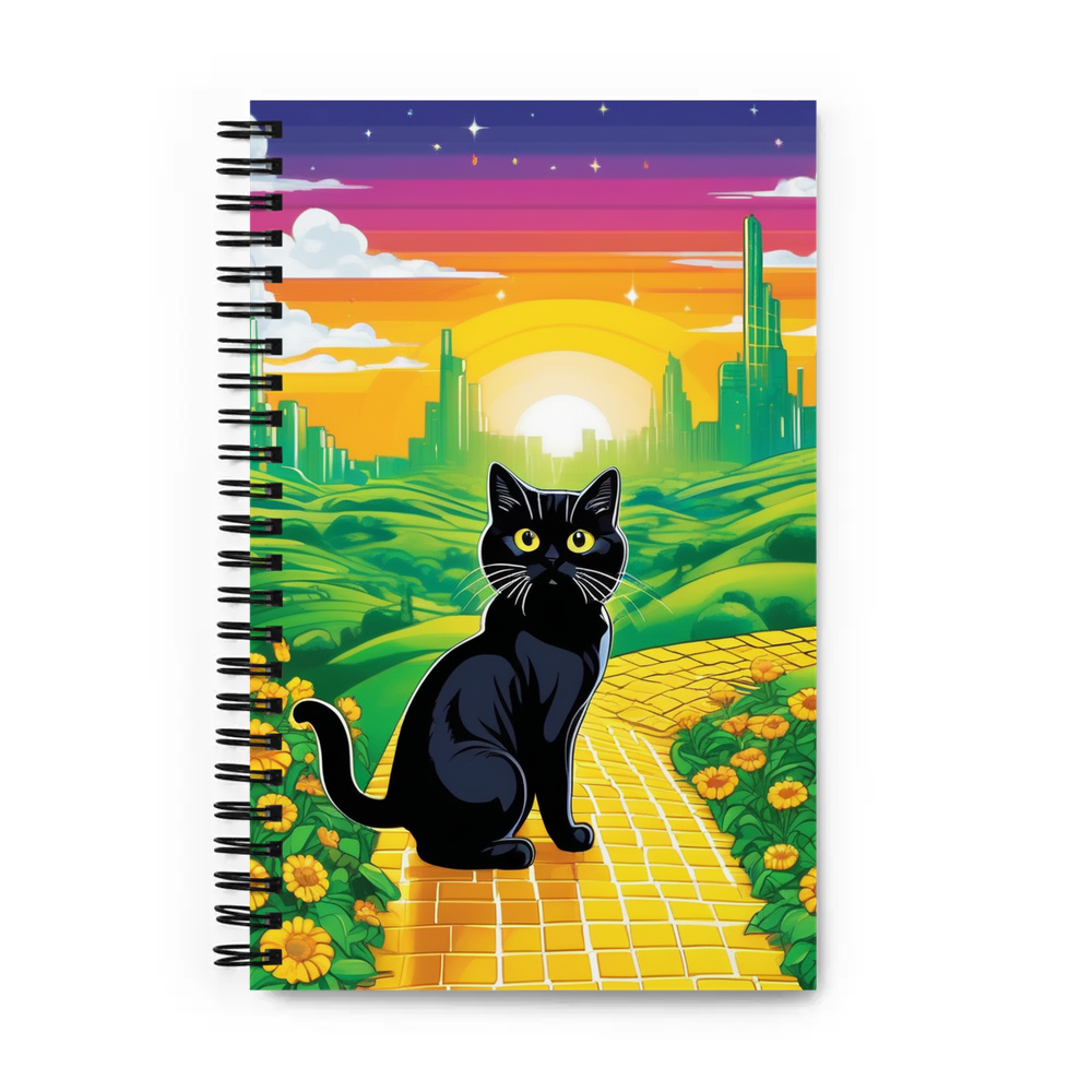 PugMug Custom Black Scottish Fold Cat Spiral Notebook