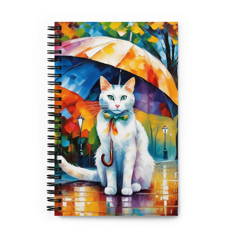 PugMug Custom White Companion Cat Spiral Notebook