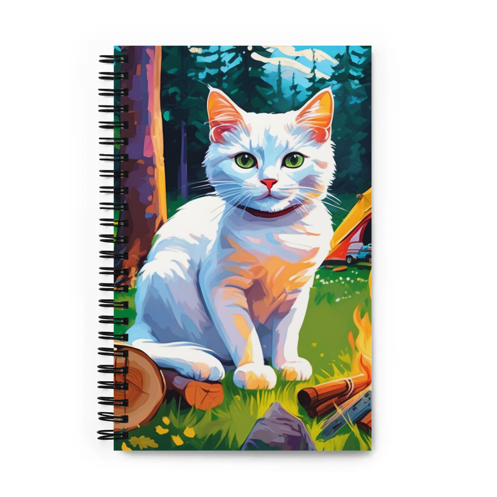 PugMug Custom White Companion Cat Spiral Notebook