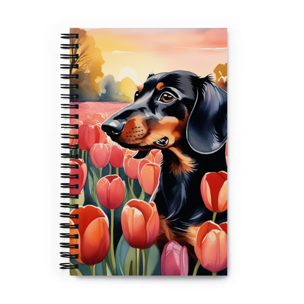 PugMug Custom Black Dachshund Spiral Notebook