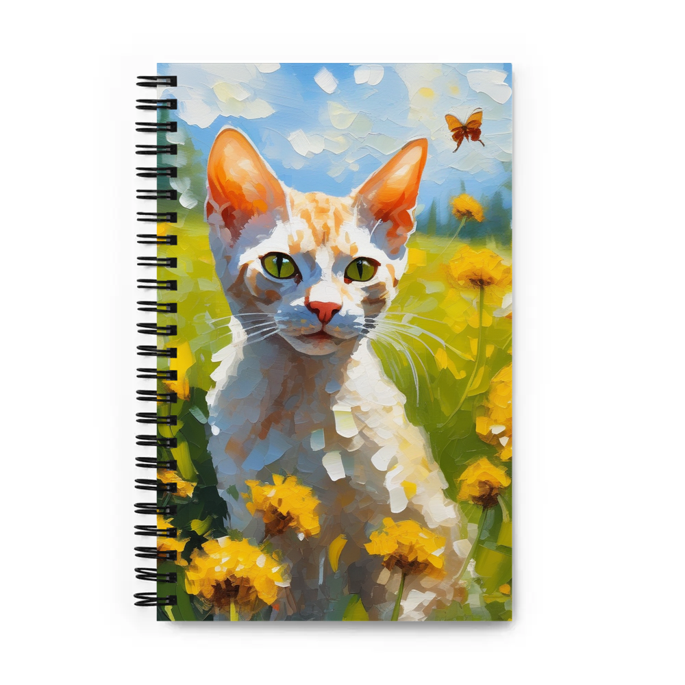 PugMug Custom Tabby Devon Rex Cat Spiral Notebook