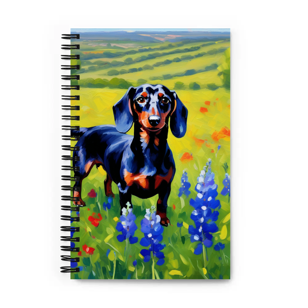 PugMug Custom Black Dachshund Spiral Notebook