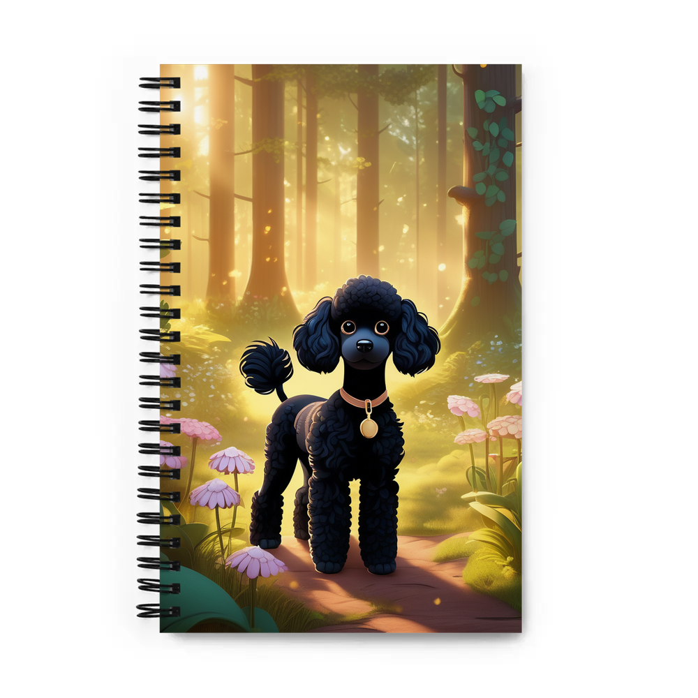PugMug Custom Black Poodle Spiral Notebook
