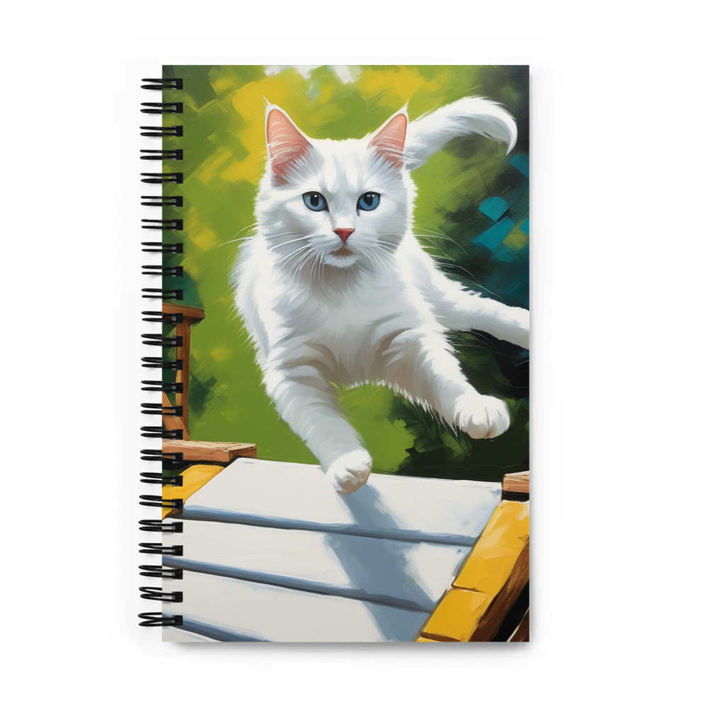 PugMug Custom White Companion Cat Spiral Notebook