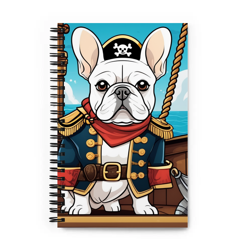 PugMug Custom White French Bulldog Spiral Notebook