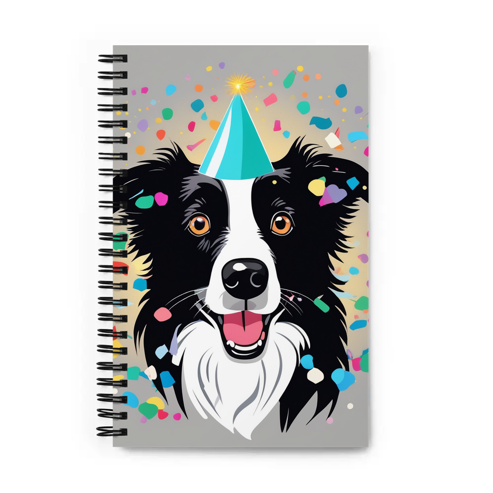 PugMug Custom Border Collie Spiral Notebook