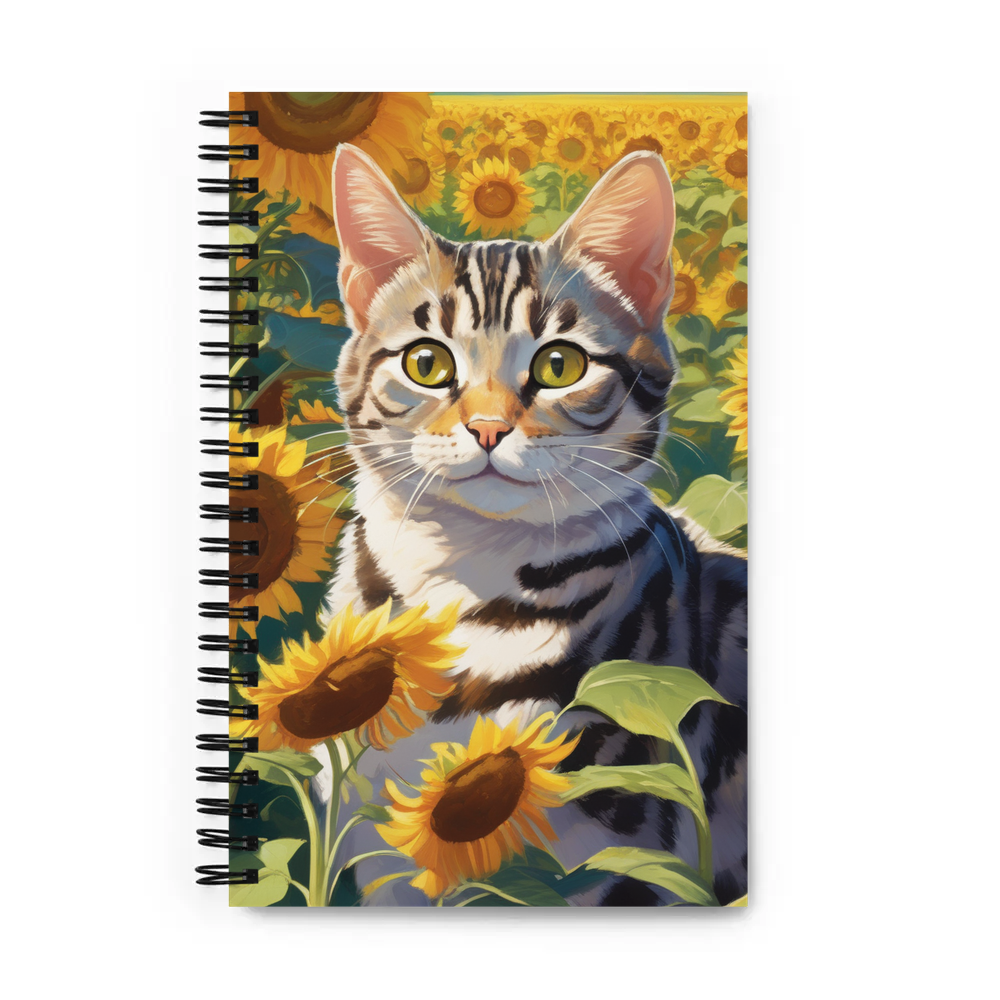 PugMug Custom Tabby American Shorthair Cat Spiral Notebook