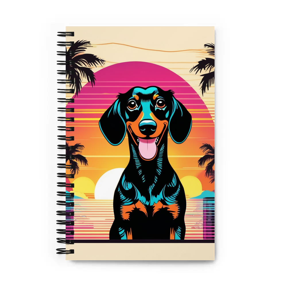 PugMug Custom Black Dachshund Spiral Notebook