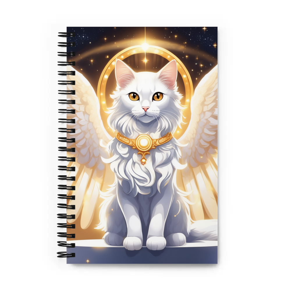 PugMug Custom White Companion Cat Spiral Notebook