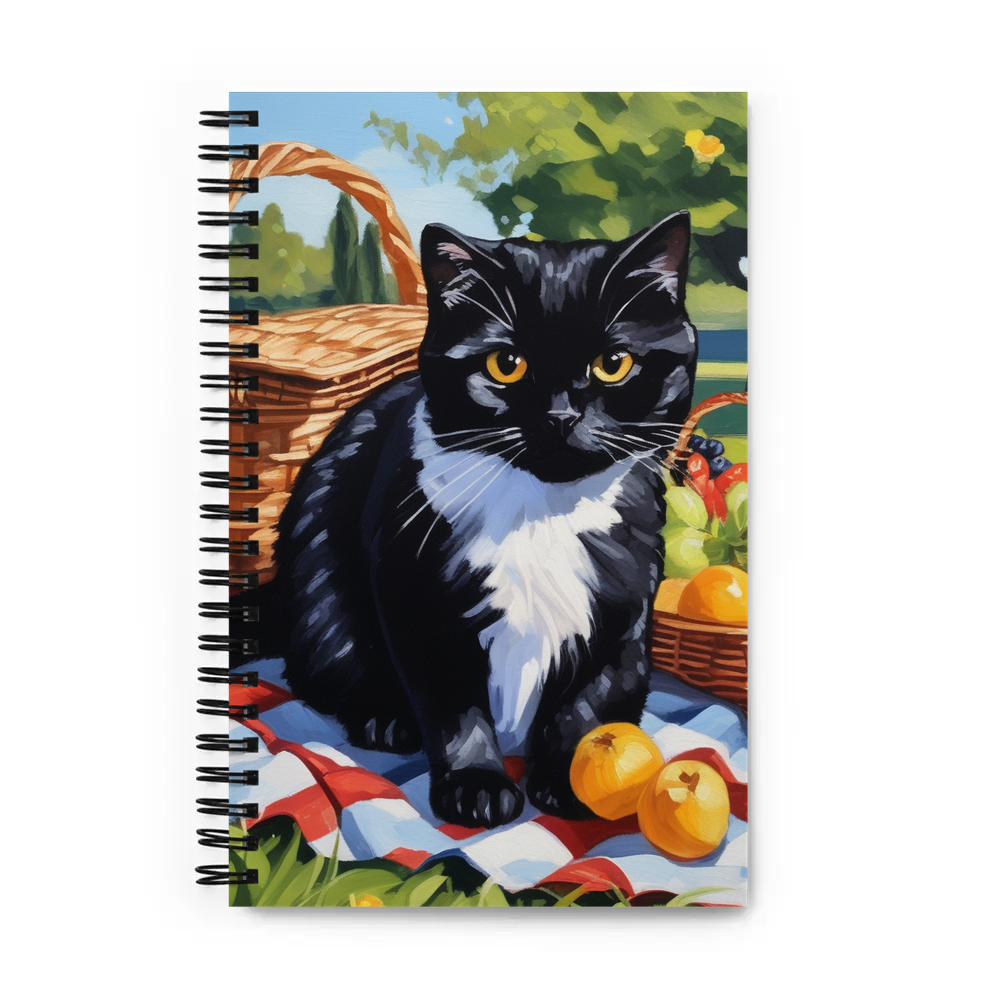 PugMug Custom Black Scottish Fold Cat Spiral Notebook