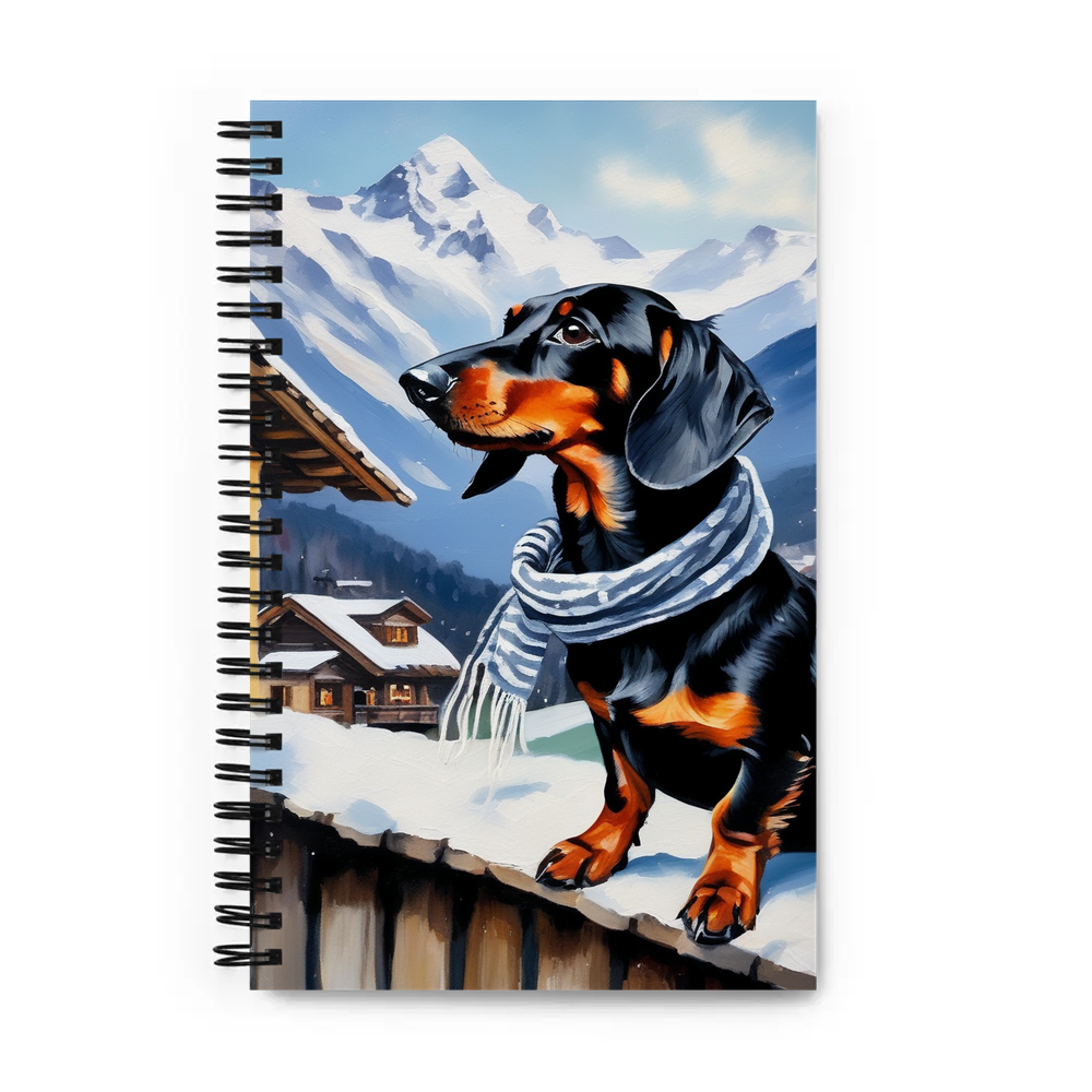 PugMug Custom Black Dachshund Spiral Notebook