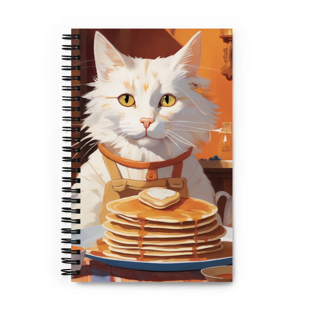 PugMug Custom White Companion Cat Spiral Notebook