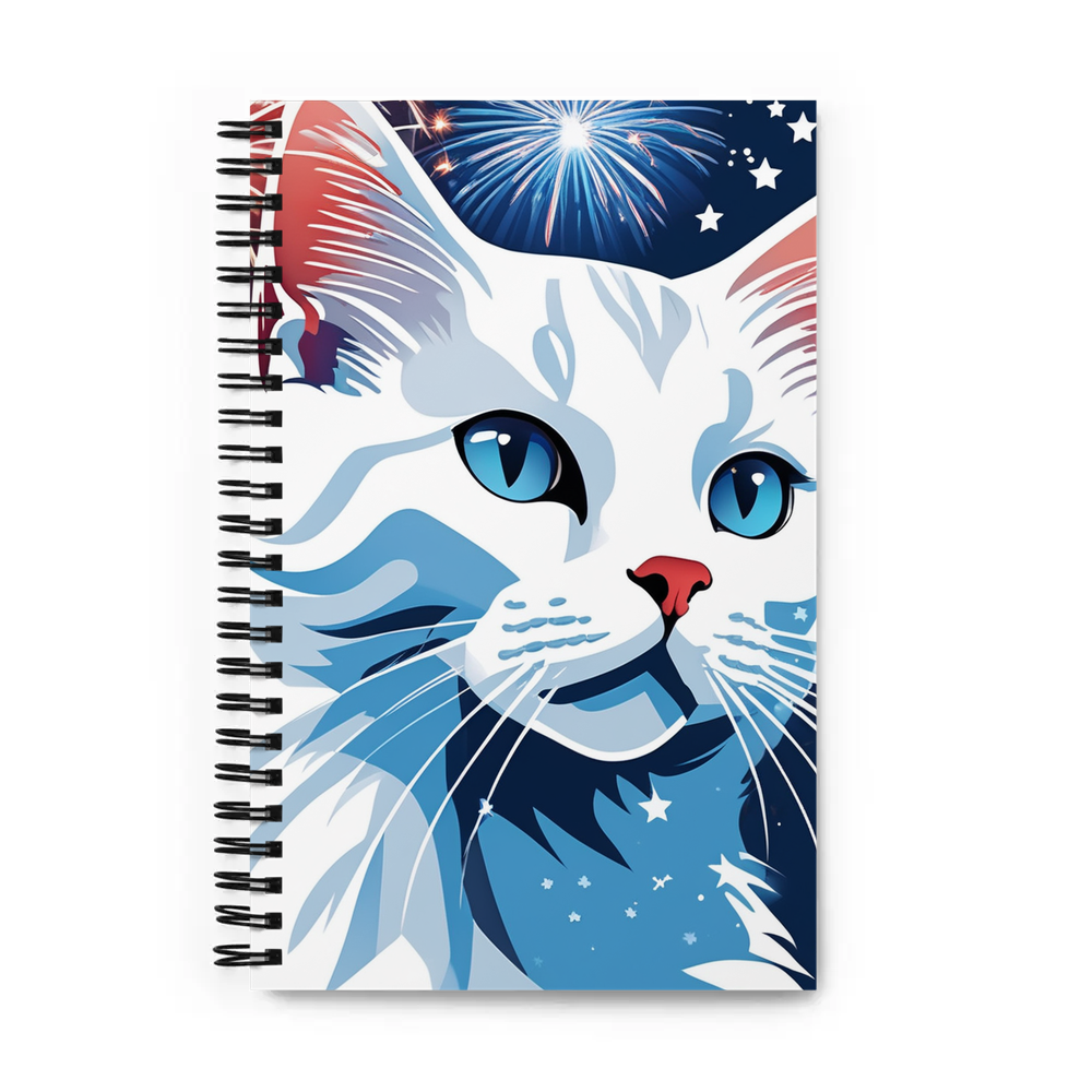PugMug Custom White Companion Cat Spiral Notebook