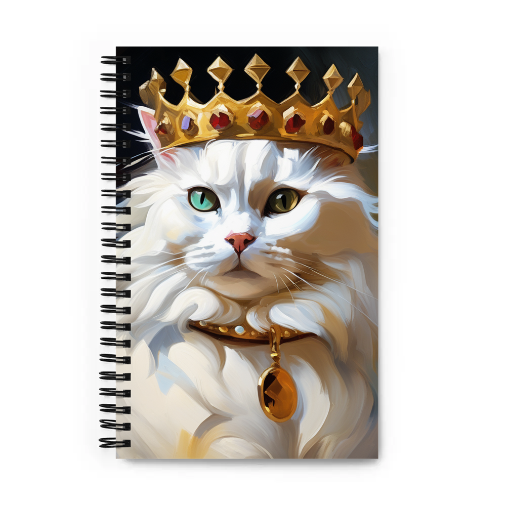 PugMug Custom White Companion Cat Spiral Notebook