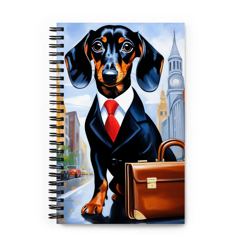 PugMug Custom Black Dachshund Spiral Notebook