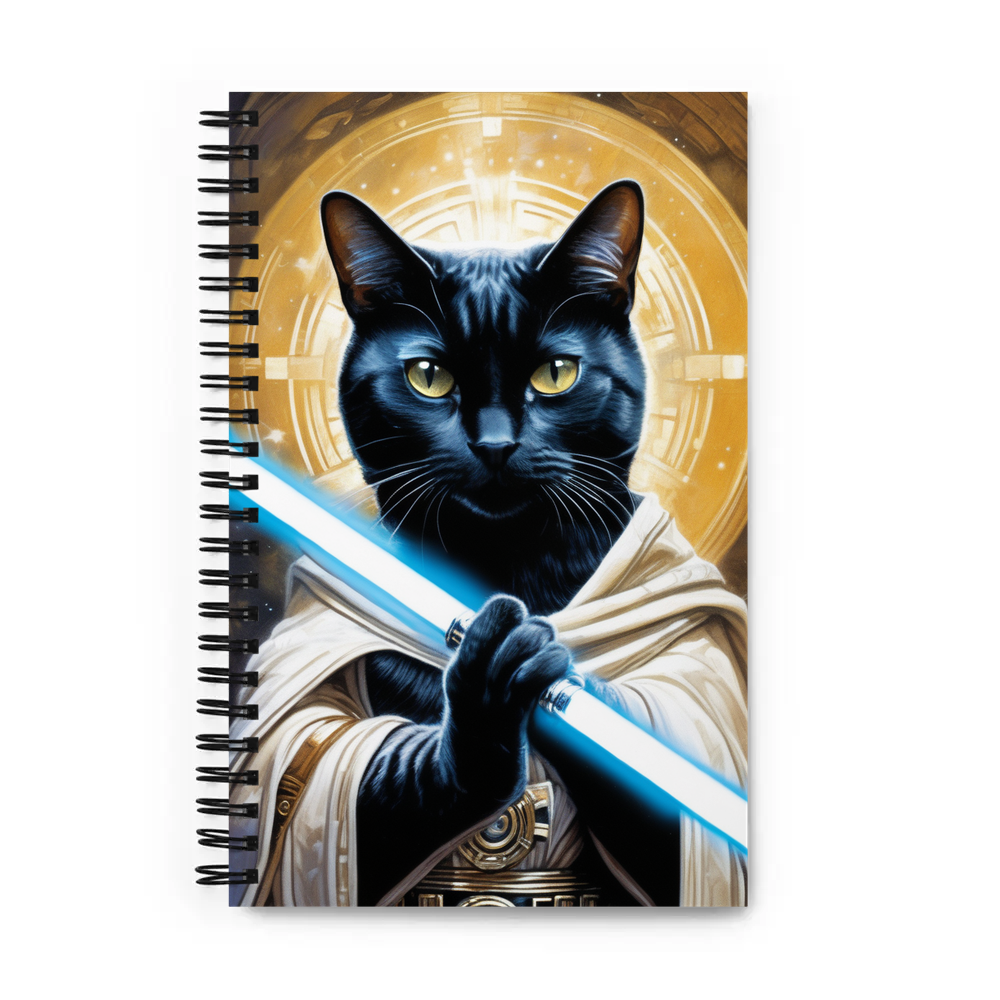 PugMug Custom Black American Shorthair Cat Spiral Notebook