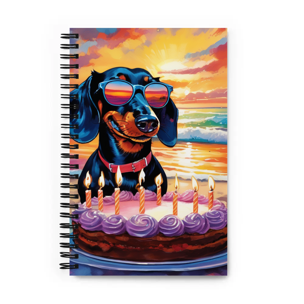 PugMug Custom Black Dachshund Spiral Notebook