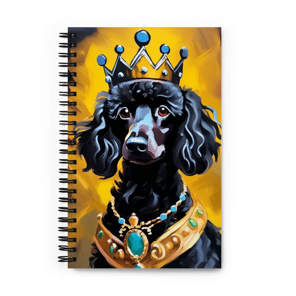 PugMug Custom Black Poodle Spiral Notebook