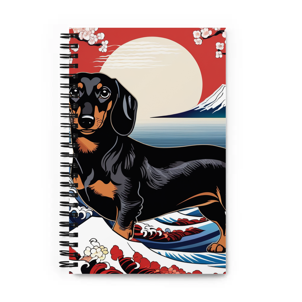 PugMug Custom Black Dachshund Spiral Notebook