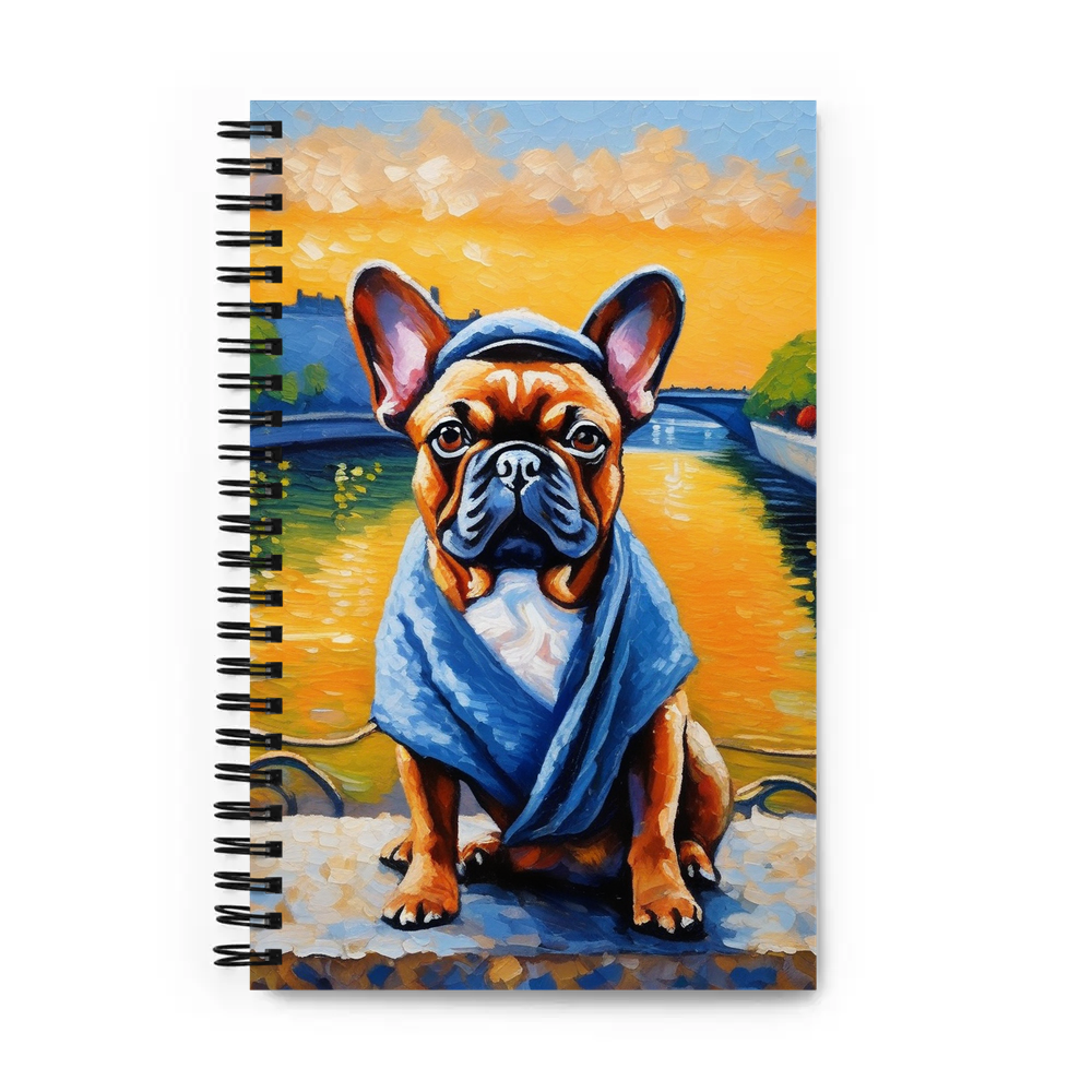 PugMug Custom Tan French Bulldog Spiral Notebook
