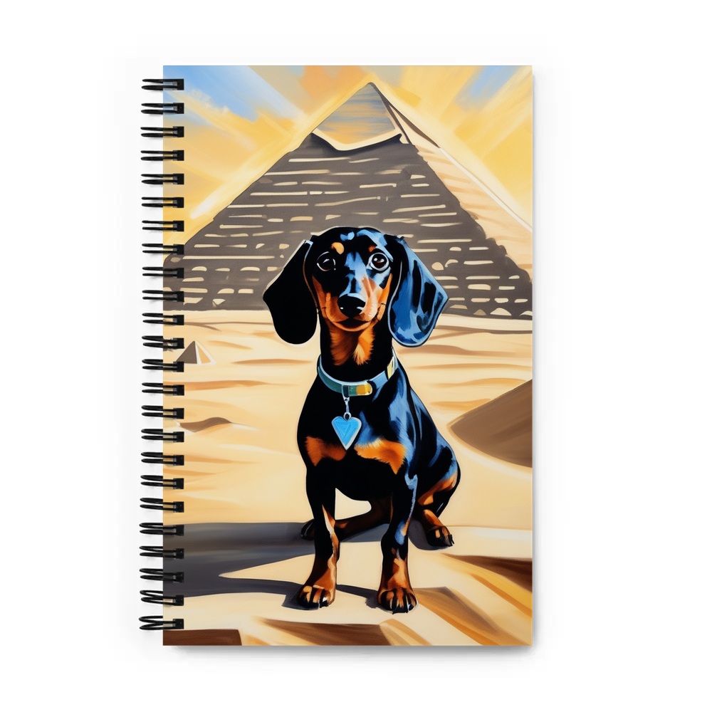 PugMug Custom Black Dachshund Spiral Notebook
