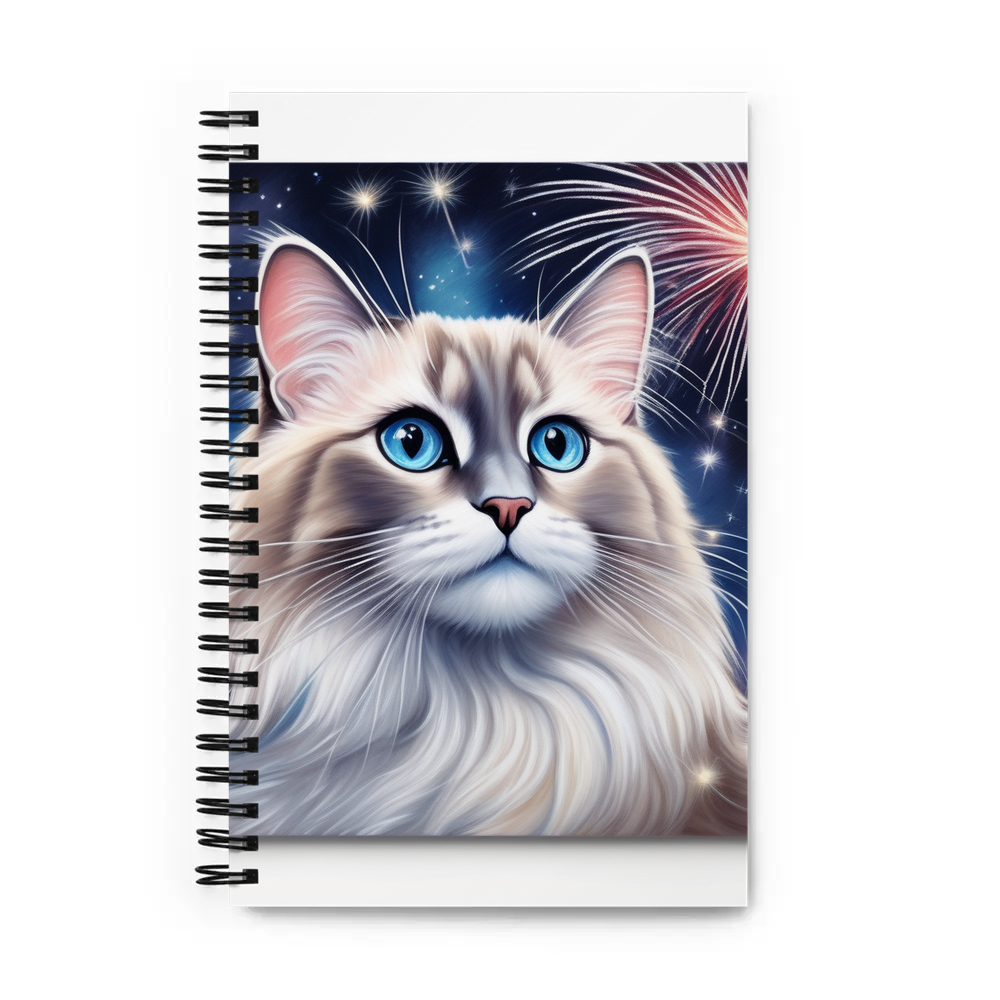 PugMug Custom Tabby Ragdoll Cat Spiral Notebook