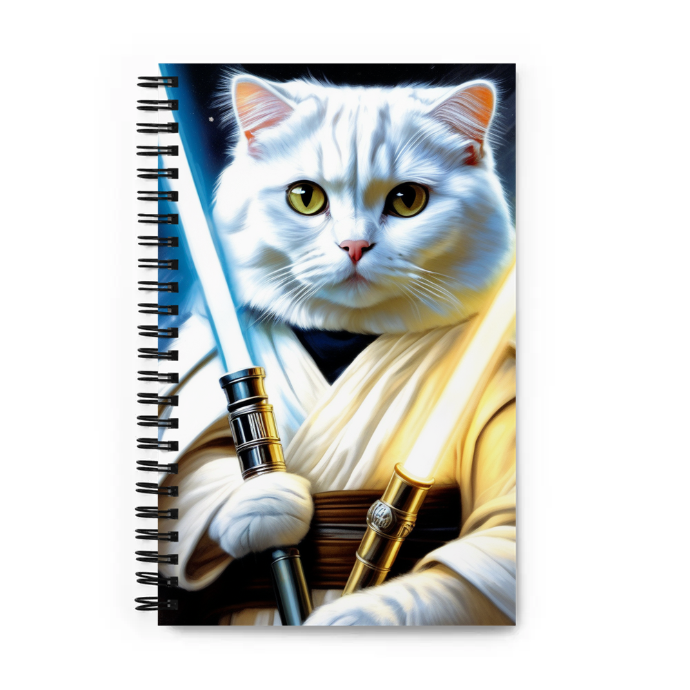 PugMug Custom White Scottish Fold Cat Spiral Notebook