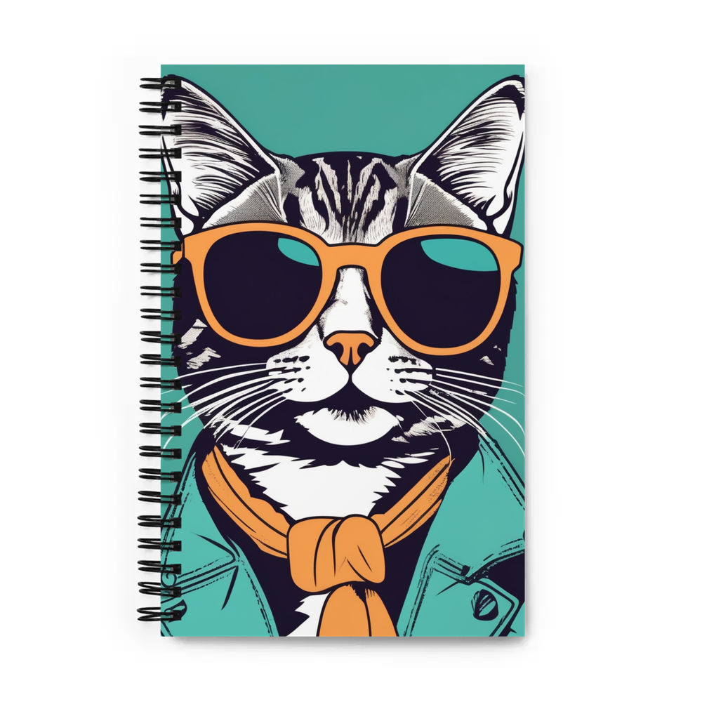 PugMug Custom Tabby Companion Cat Spiral Notebook
