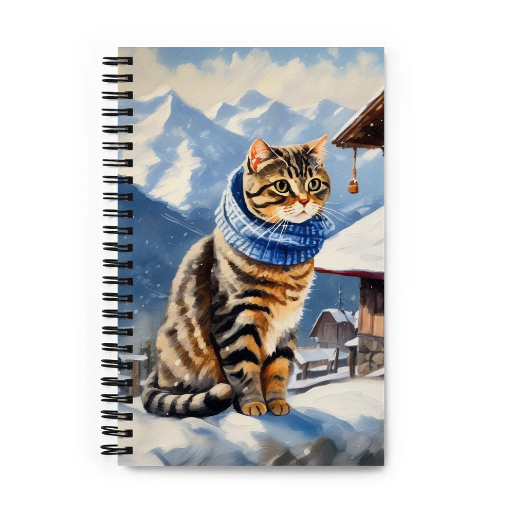 PugMug Custom Tabby Scottish Fold Cat Spiral Notebook