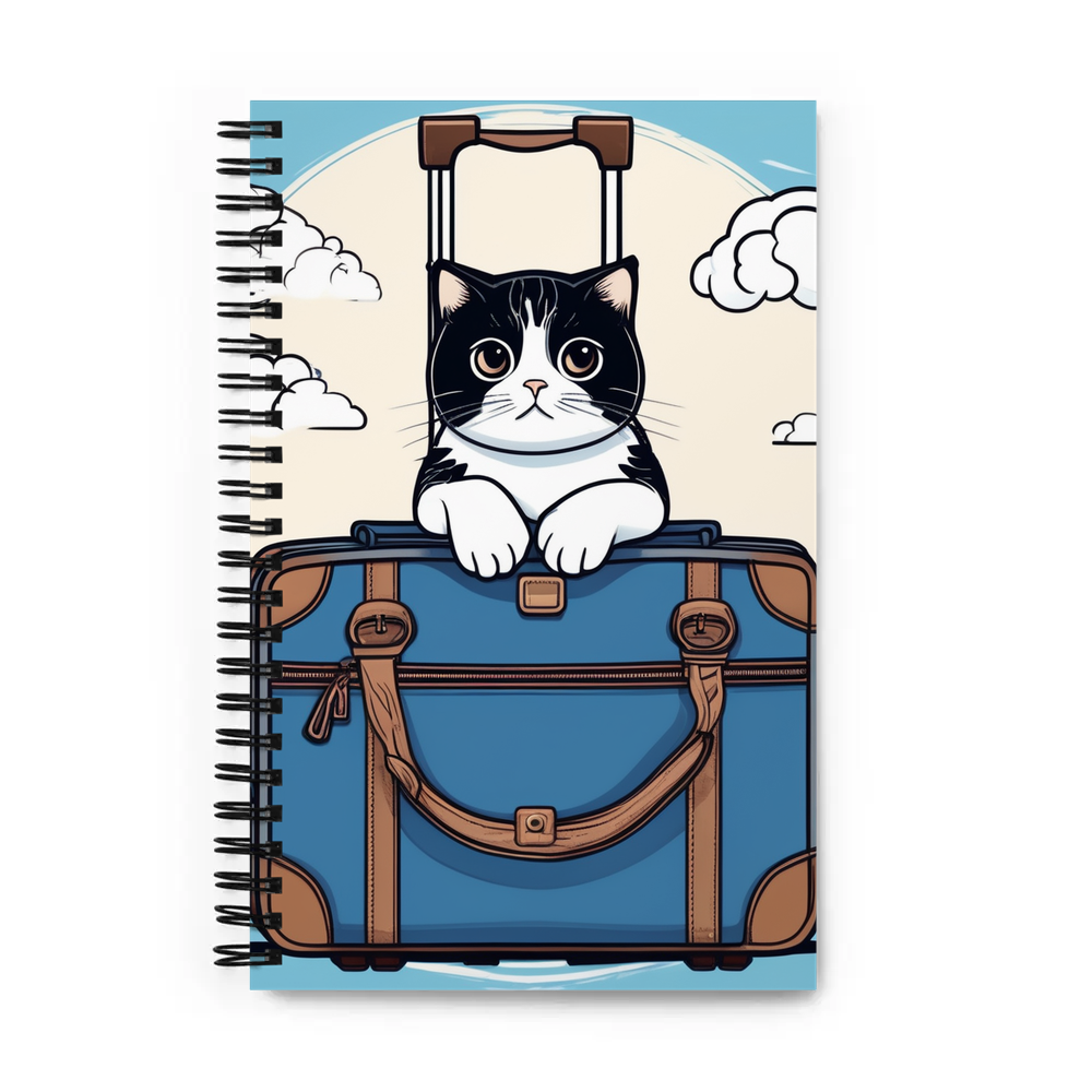 PugMug Custom Black Scottish Fold Cat Spiral Notebook
