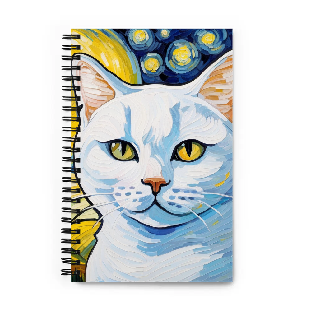 PugMug Custom White British Shorthair Cat Spiral Notebook