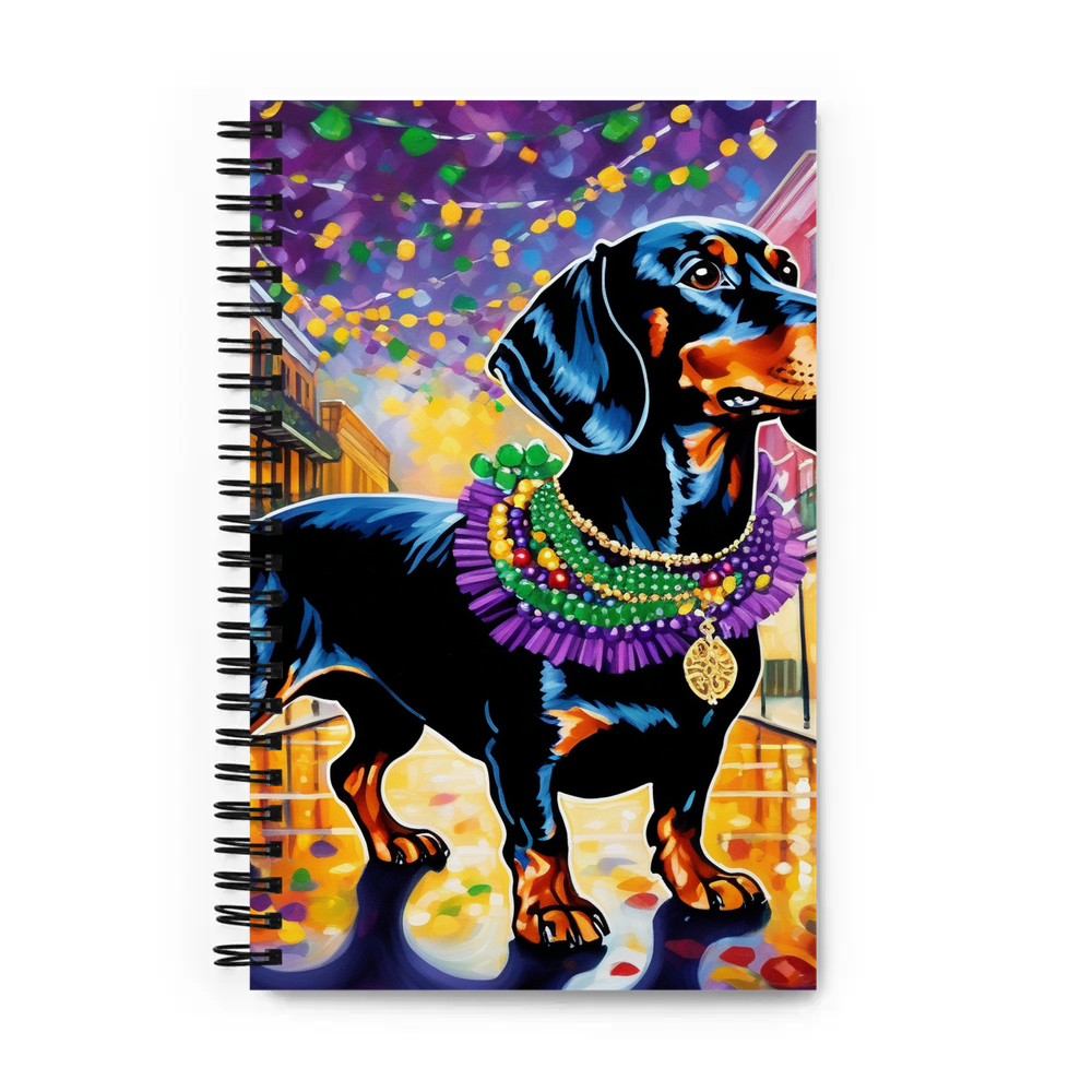 PugMug Custom Black Dachshund Spiral Notebook
