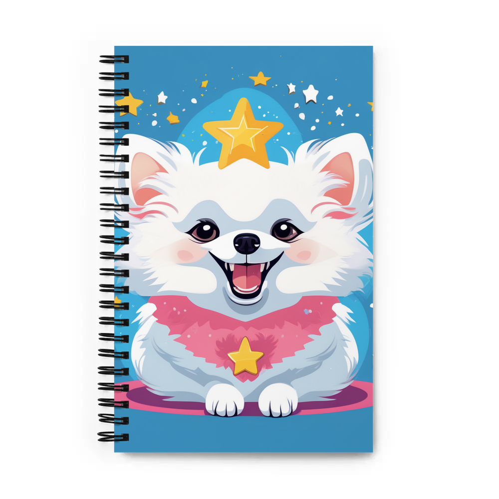 PugMug Custom White Pomeranian Spiral Notebook