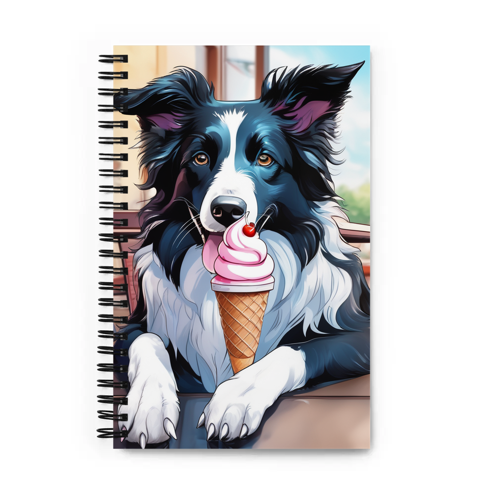 PugMug Custom Border Collie Spiral Notebook