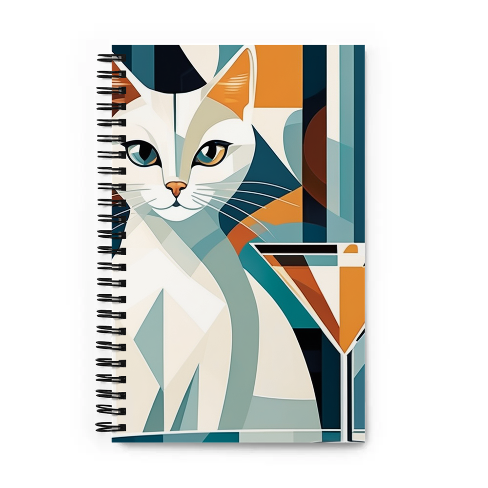 PugMug Custom White Companion Cat Spiral Notebook