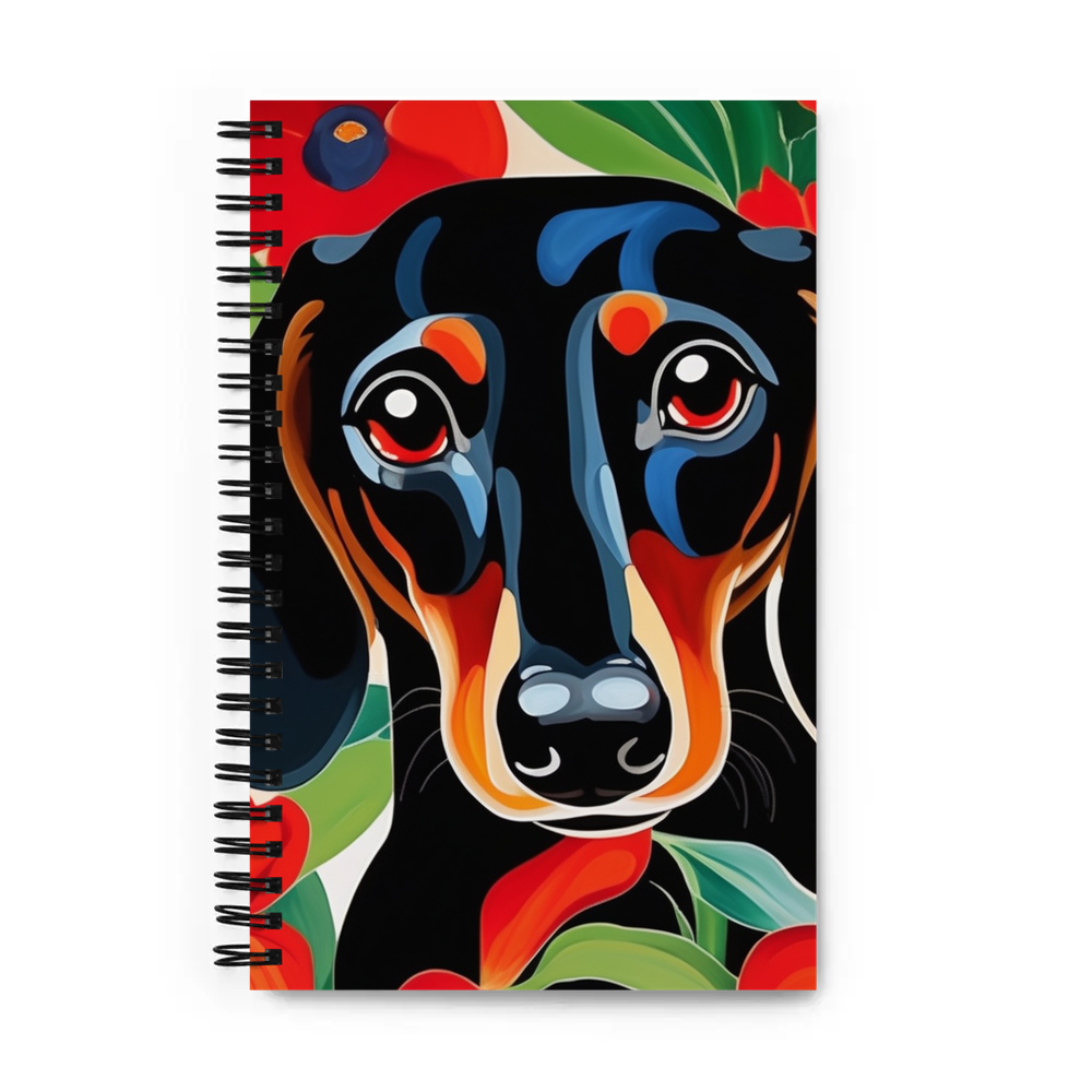 PugMug Custom Black Dachshund Spiral Notebook