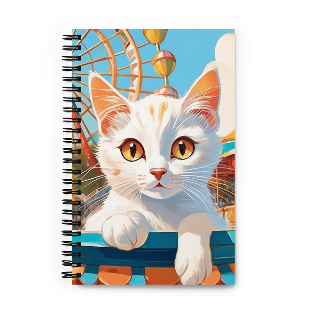PugMug Custom White Companion Cat Spiral Notebook