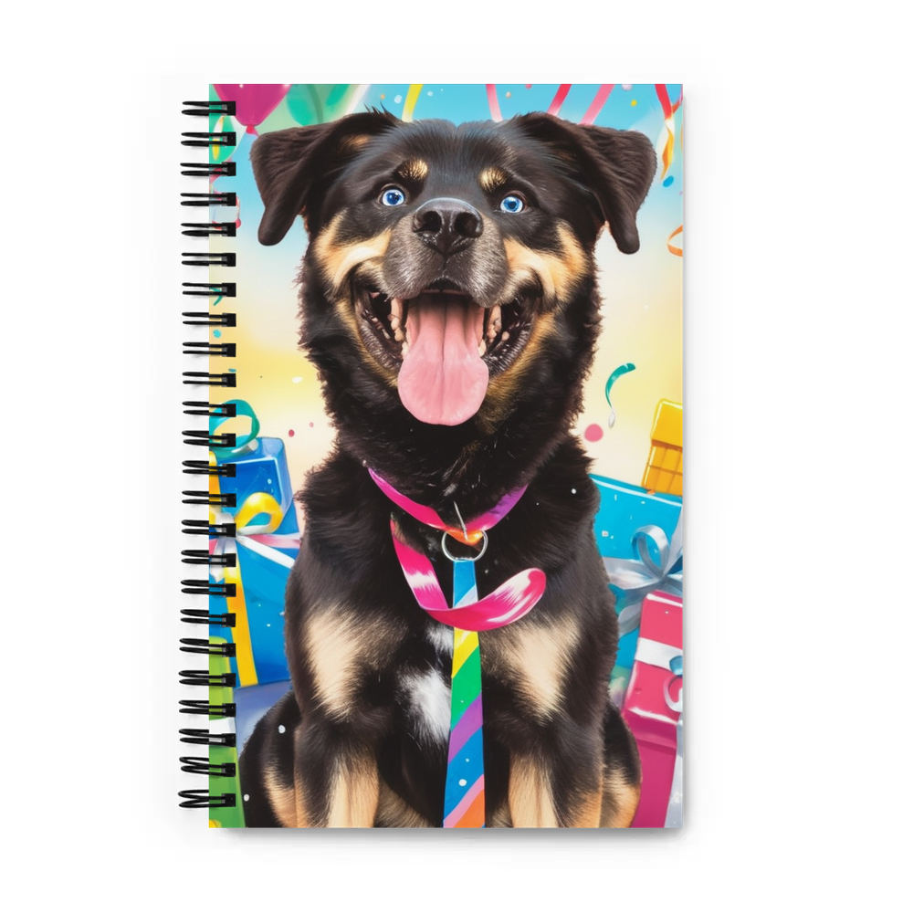 PugMug Custom Blue Spiral Notebook