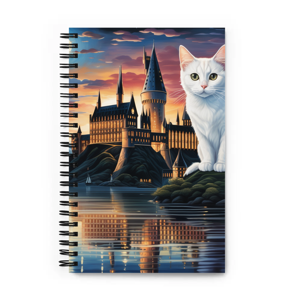 PugMug Custom White Companion Cat Spiral Notebook