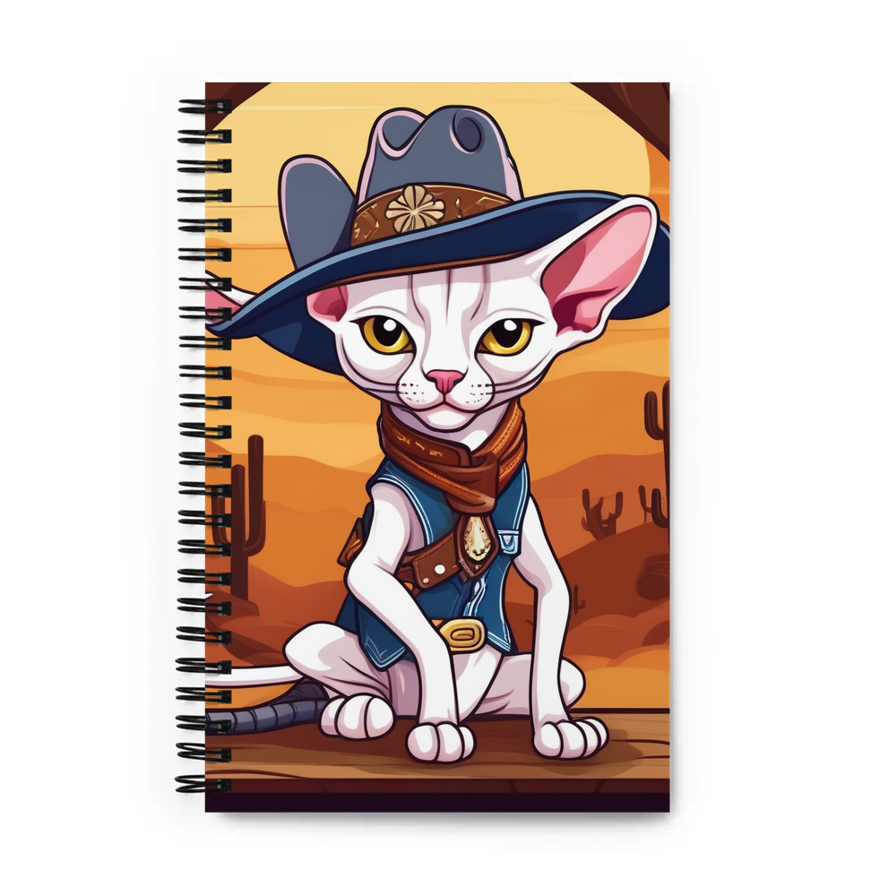 PugMug Custom White Sphynx Cat Spiral Notebook