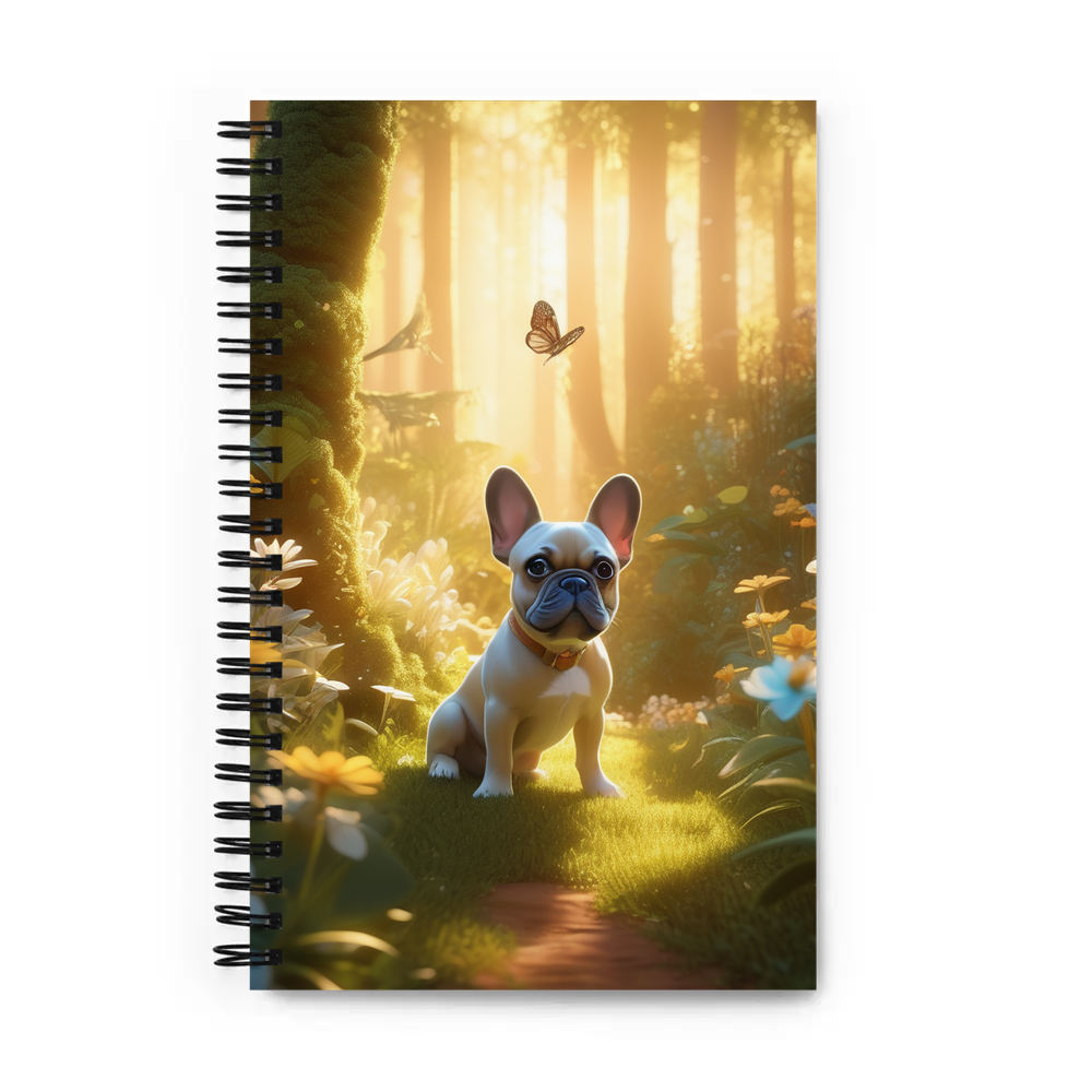 PugMug Custom Tan French Bulldog Spiral Notebook