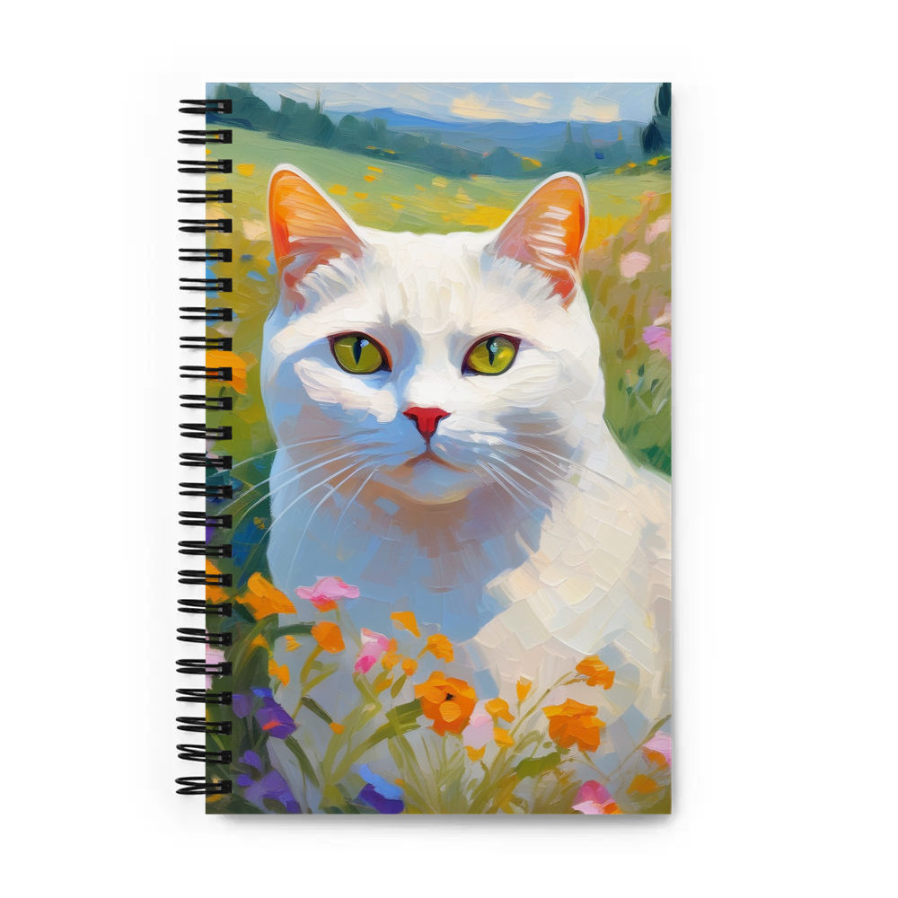 PugMug Custom White British Shorthair Cat Spiral Notebook