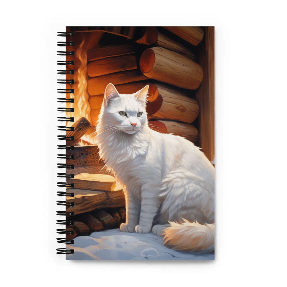 PugMug Custom White Companion Cat Spiral Notebook