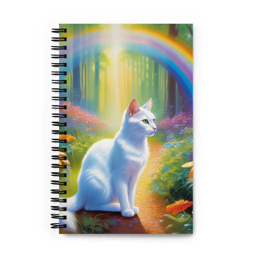 PugMug Custom White Companion Cat Spiral Notebook