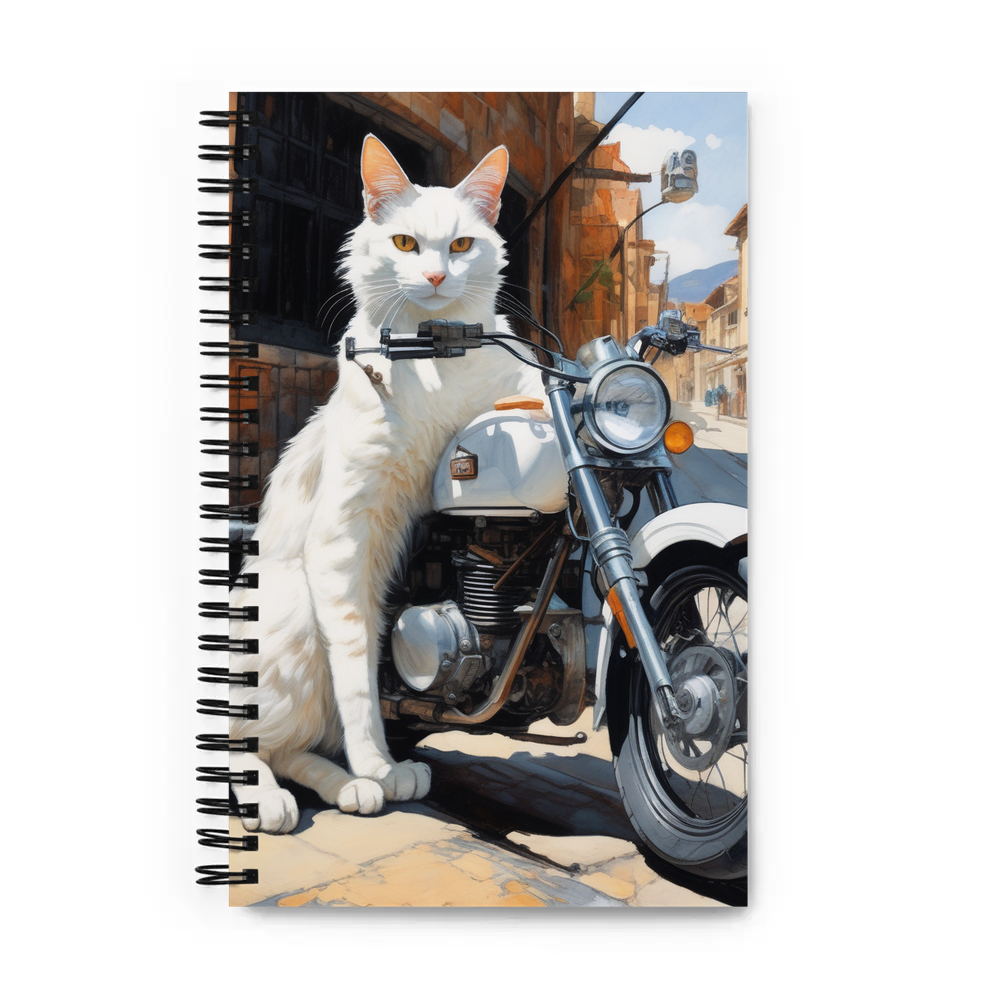 PugMug Custom White Companion Cat Spiral Notebook