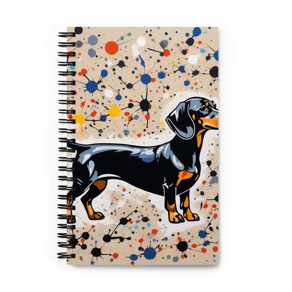 PugMug Custom Black Dachshund Spiral Notebook