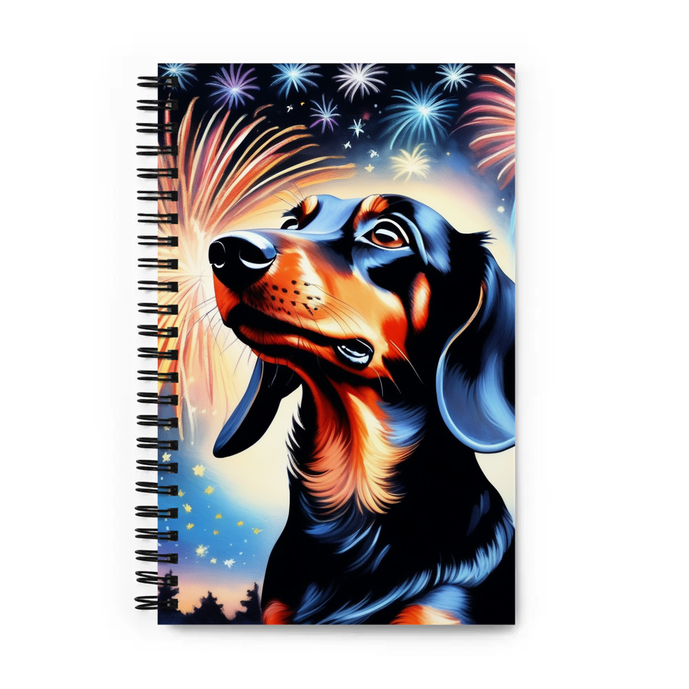 PugMug Custom Black Dachshund Spiral Notebook